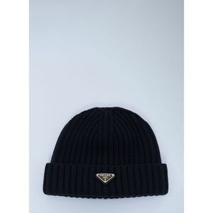 Prada Women Logo Motif Beanie Hat